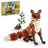 LEGO Creator Animales del bosque 3 en 1: Juguete de zorro rojo, se transforma en figura de juguete de búho o en juguete de ardilla, juego de figuras del bosque, idea de regalo para jugar y exhibir para niños y niñas de 9 años en adelante, 31154