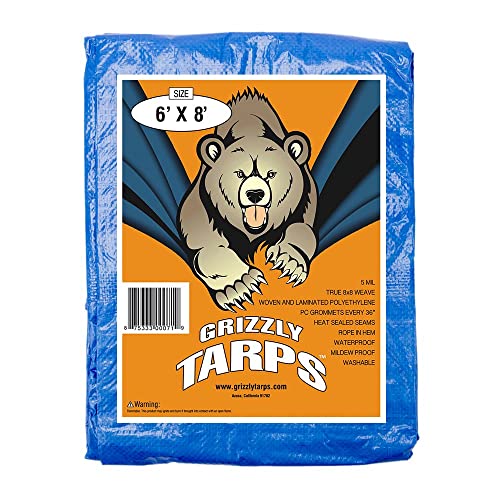 Grizzly Tarps by B-Air 6' x 8' Grandes bâches polyvalentes...