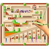 Labyrinthe magnétique de couleurs et de chiffres – Jouets STEM Montessori pour enfants d'âge préscolaire de 3 ans et plus – Jouets pour tout-petits garçons et filles pour compter, assortir, trier, jouets de motricité fine pour les tout-petits de 3 à 4 ans