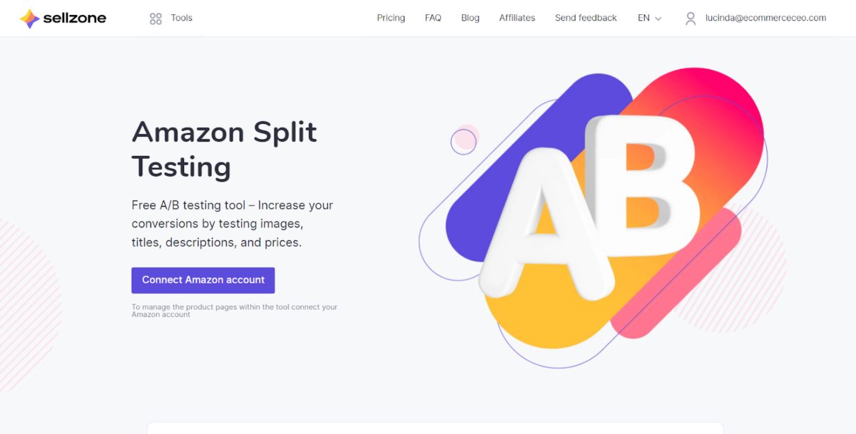 Sellzone Amazon Split Testing Tool