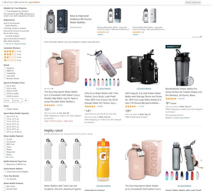 Produits sponsorisés amazon