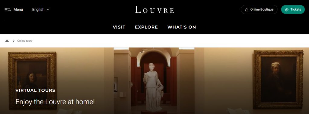 visita virtual del louvre