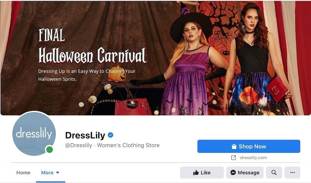 Page Facebook DressLily