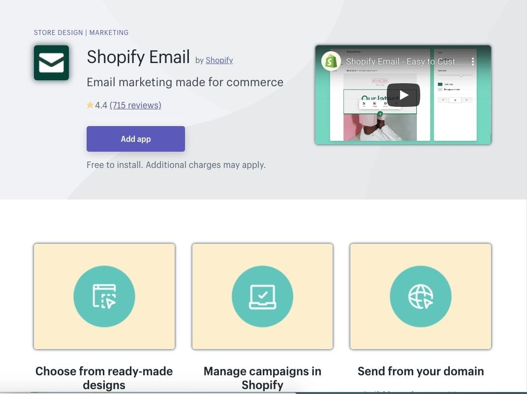 Application de messagerie Shopify