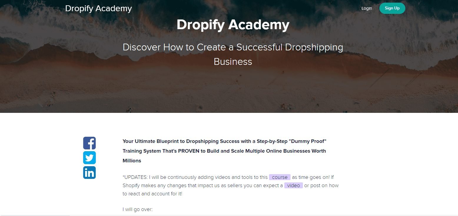 Teachable Course Dropshipping Elite Course