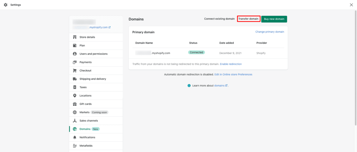 Domaines-Transférer-domaine-Shopify