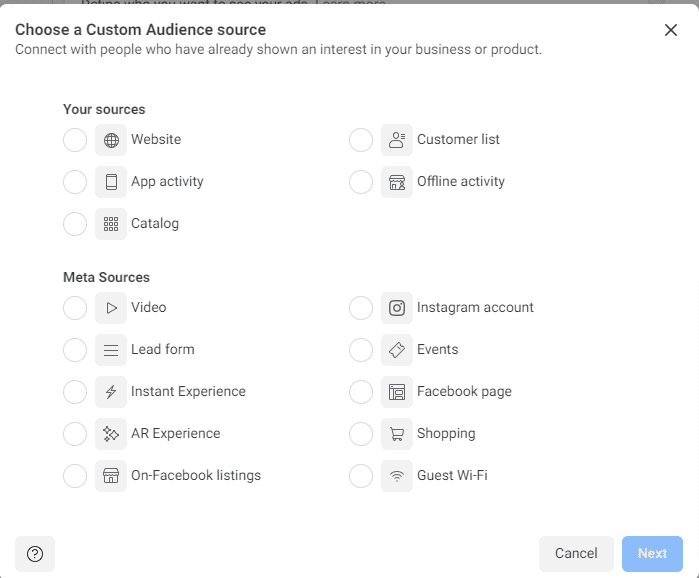 Facebook Custom Audiences