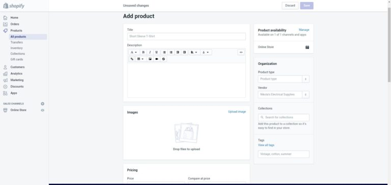 agrega tus colecciones de productos de Shopify