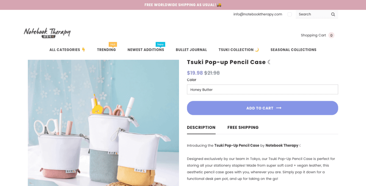 Tsuki Popup Pencil Pouch Carnet Thérapie