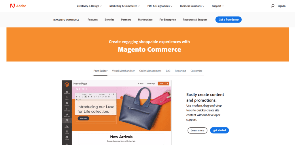 Plateforme de vente en ligne Magento Commerce 1