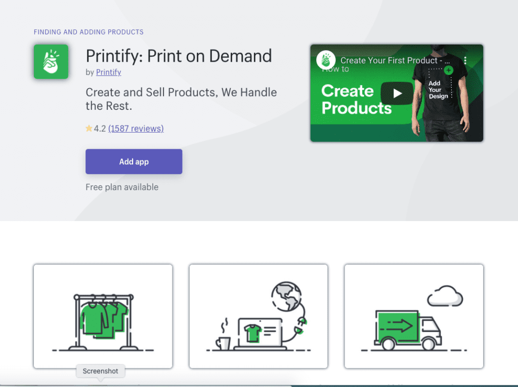 Printify Shopify app