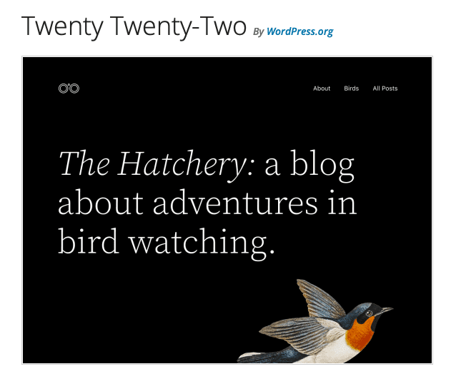 twenty twenty two theme