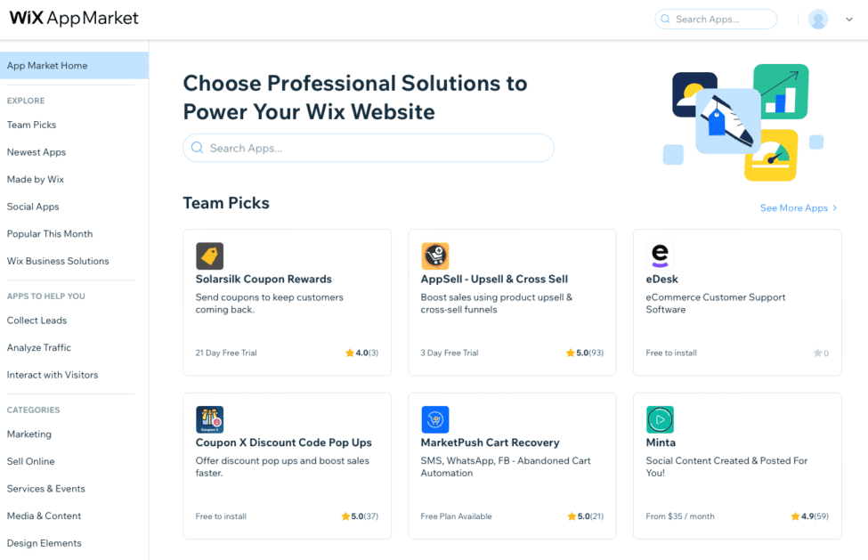 wix app market