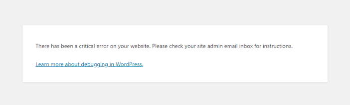 error critico wordpress