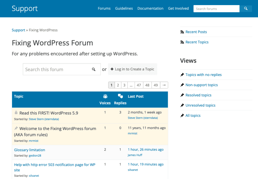 foros de wordpress