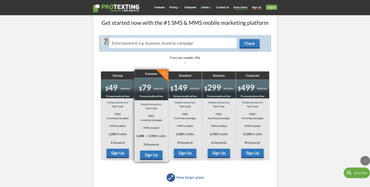 Precios de ProTexting